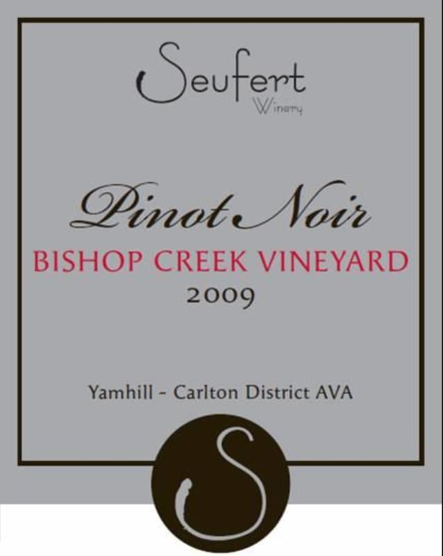 Seufert Winery Bishop Creek Vineyard Pinot Noir 2009 Front Label