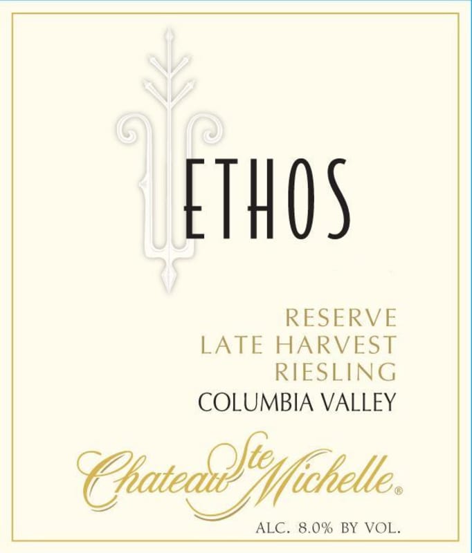 Chateau Ste. Michelle Ethos Reserve Late Harvest Riesling 2012 Front Label