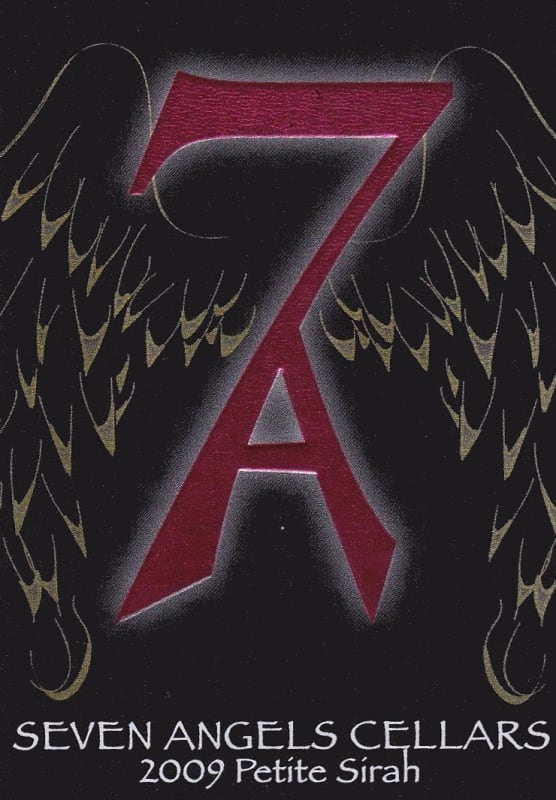 Seven Angels Cellars Petite Sirah 2009 Front Label