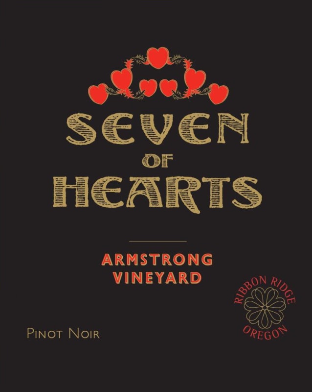 Seven of Hearts Armstrong Vineyard Pinot Noir 2013 Front Label