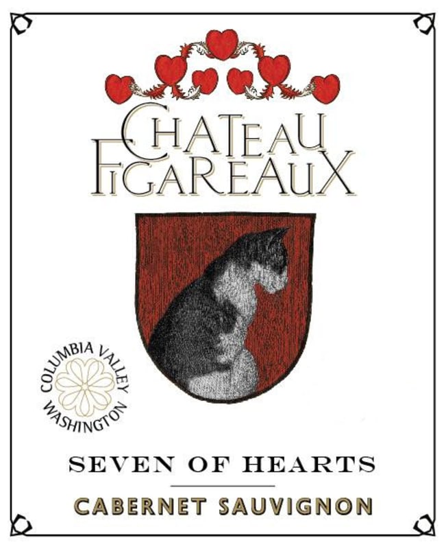 Seven of Hearts Chateau Figareaux Cabernet Sauvignon 2013 Front Label