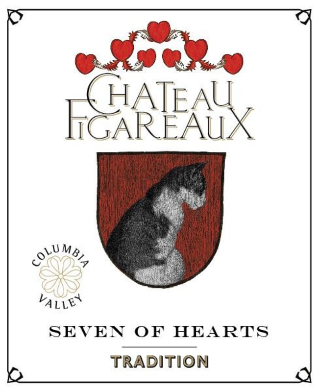 Seven of Hearts Chateau Figareaux Tradition 2013 Front Label