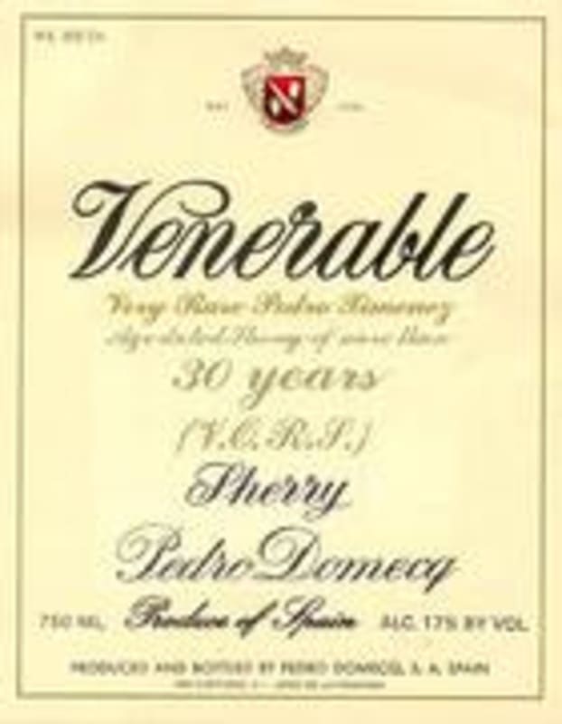 Pedro Domecq Venerable Front Label