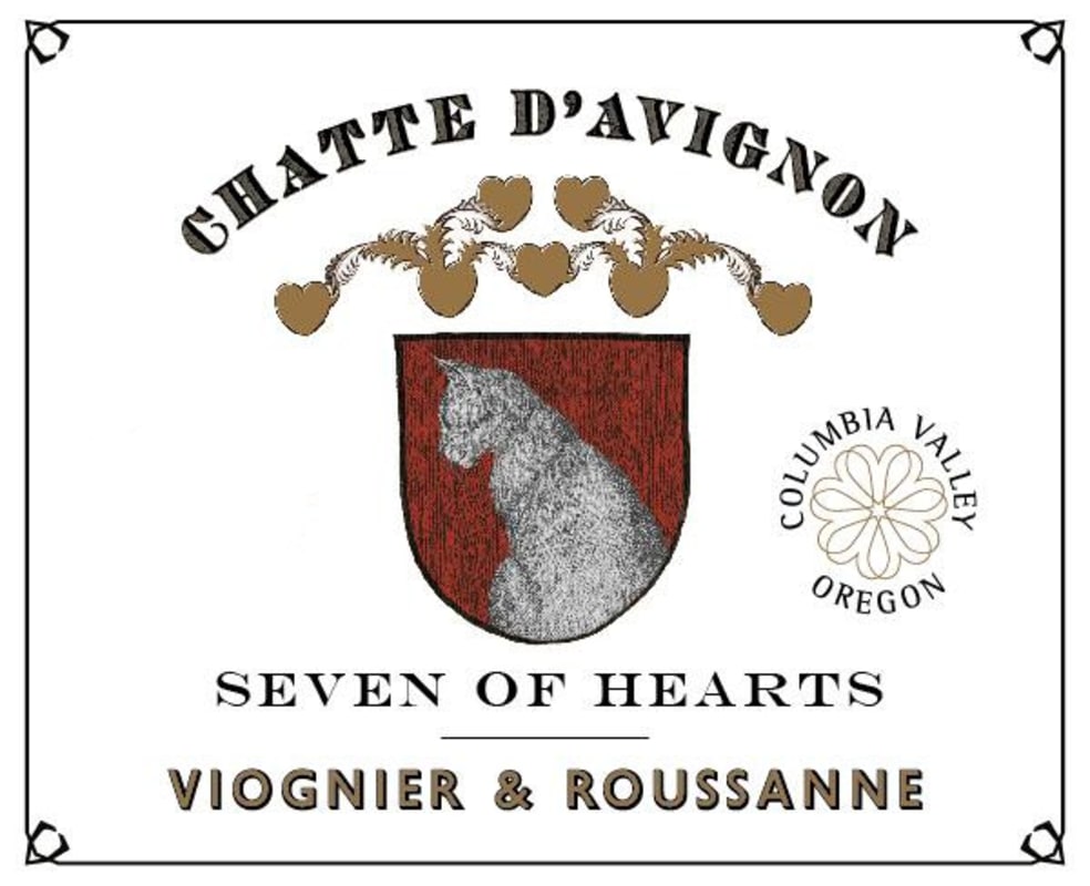 Seven of Hearts Chatte d Avignon Viognier 2014 Front Label