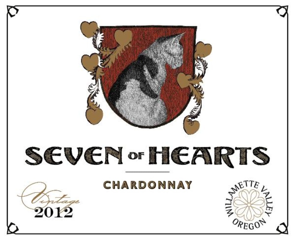 Seven of Hearts Chardonnay 2012 Front Label