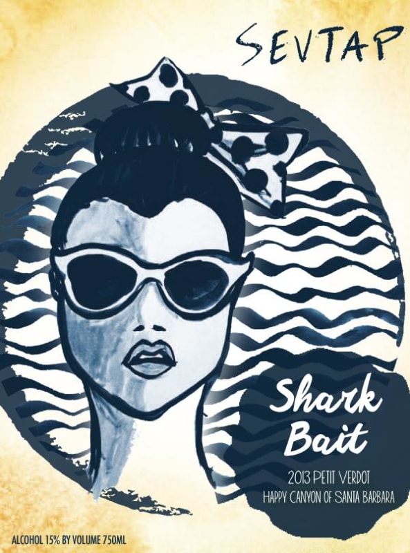 Sevtap Winery Shark Bait Petit Verdot 2013 Front Label