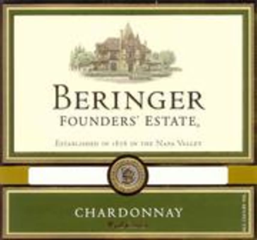 Beringer Founders Estate Chardonnay 2001 Front Label