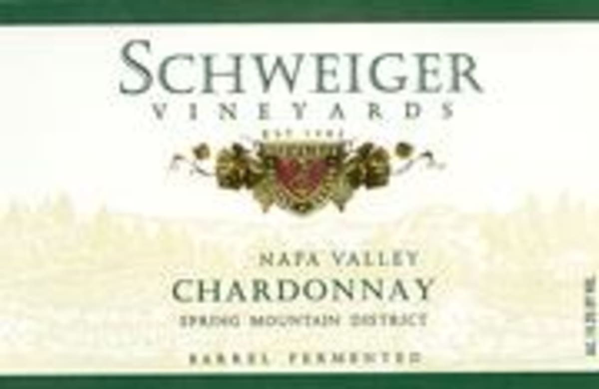 Schweiger Vineyards Chardonnay 2000 Front Label