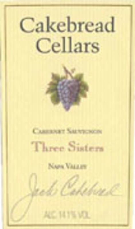 Cakebread Three Sisters Cabernet Sauvignon Reserve 1999 Front Label