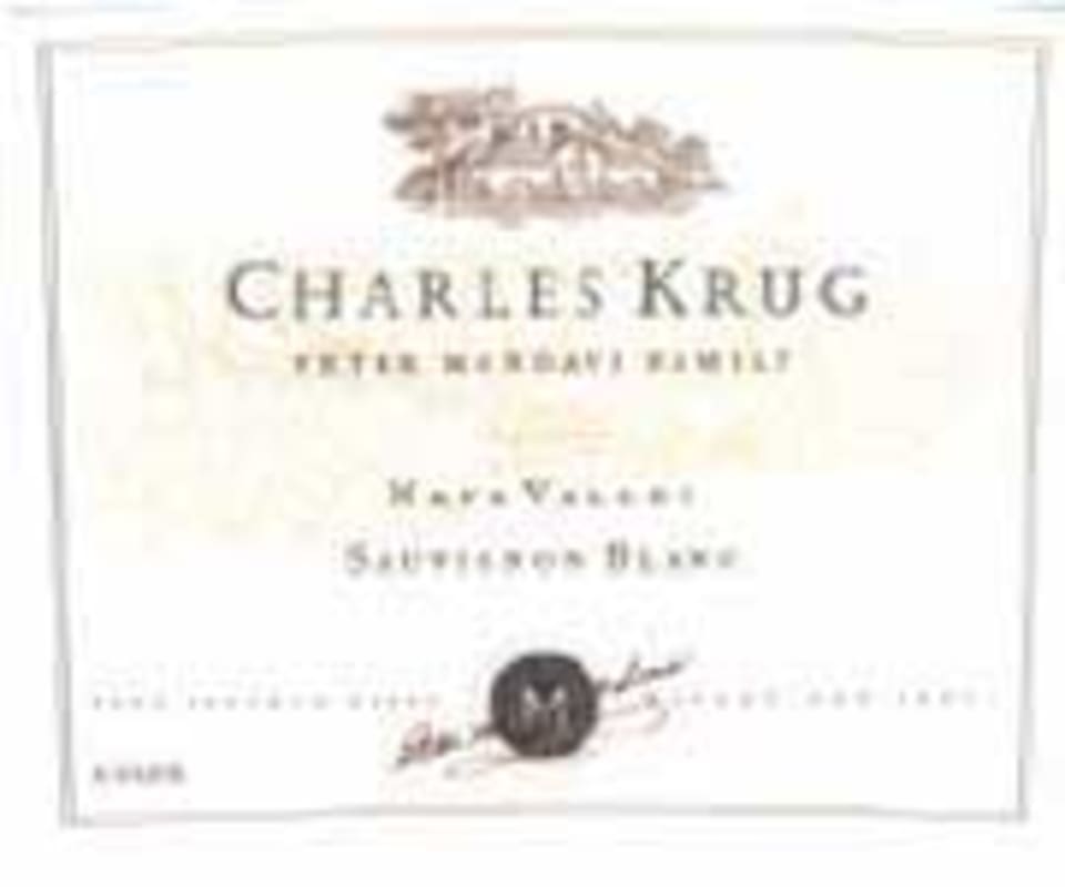 Charles Krug Sauvignon Blanc 2001 Front Label