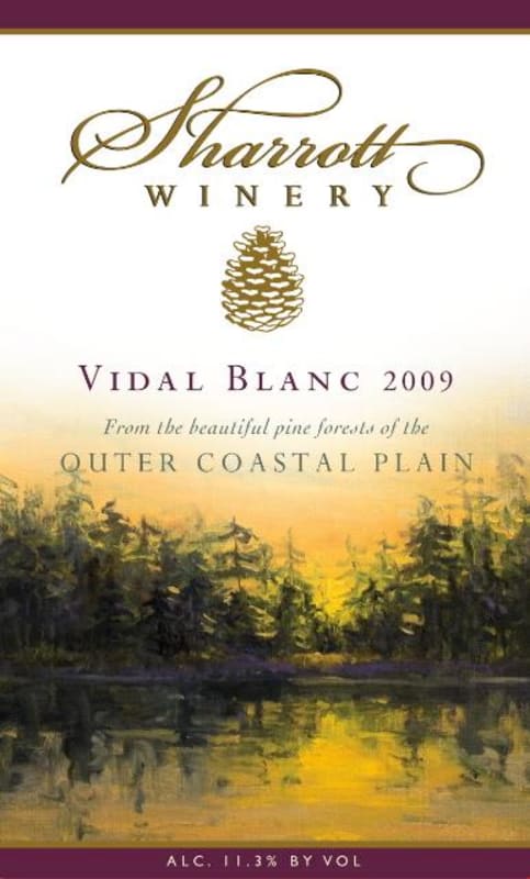 Sharrott Winery Vidal Blanc 2009 Front Label