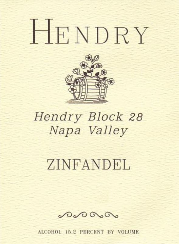 Hendry Block 28 Zinfandel 2007 Front Label