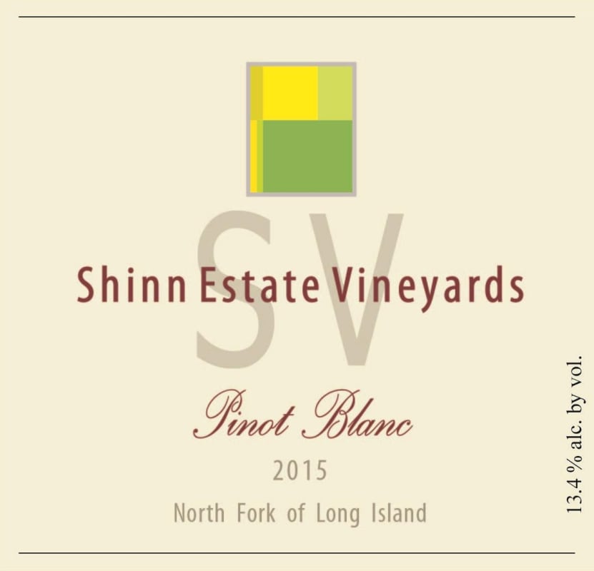 Shinn Estate Vineyards Pinot Blanc 2015 Front Label