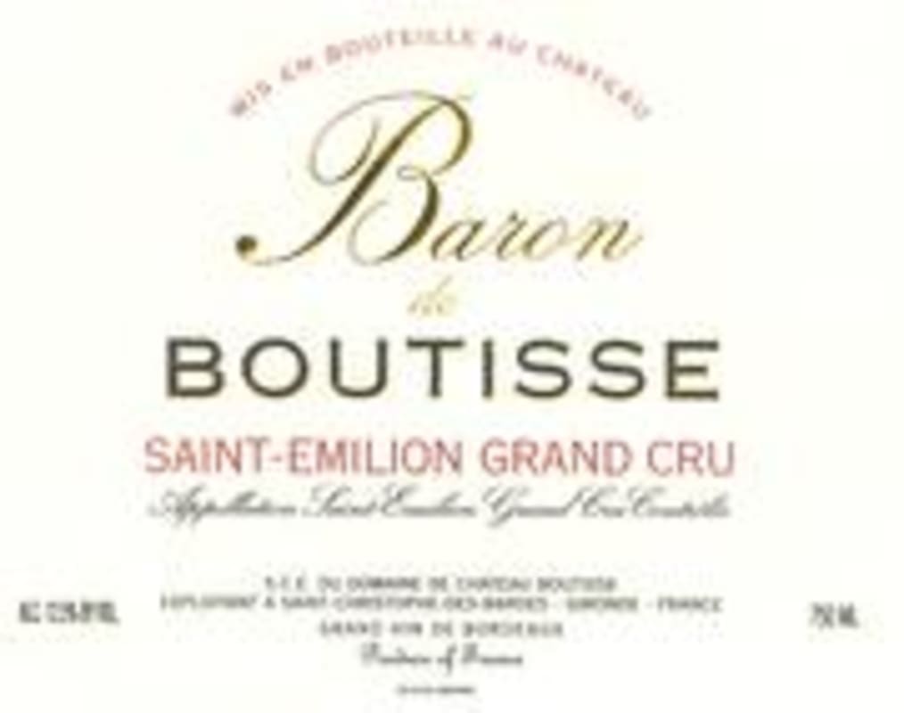 Baron de Boutisse St. Emilion 2000 Front Label
