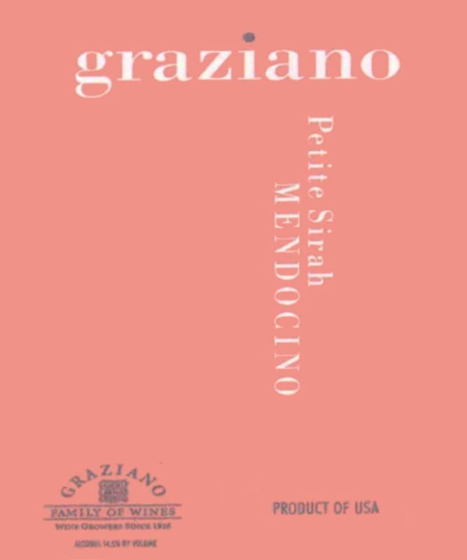 Graziano Petite Syrah 2005 Front Label