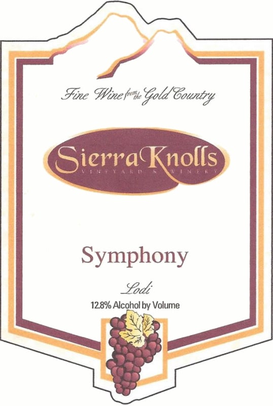 Sierra Knolls Vineyards & Winery Symphony White 2014 Front Label
