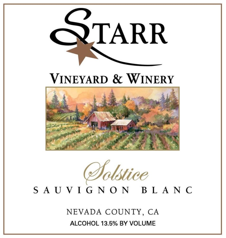 Sierra Starr Vineyard & Winery Solstice Sauvignon Blanc 2013 Front Label