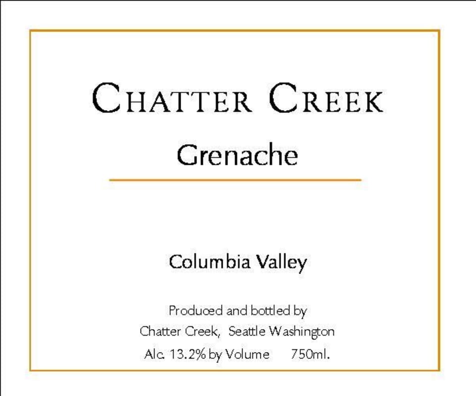 Chatter Creek Grenache 2006 Front Label
