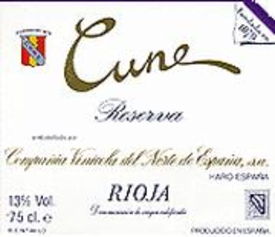 CVNE Rioja Reserva 1998 Front Label