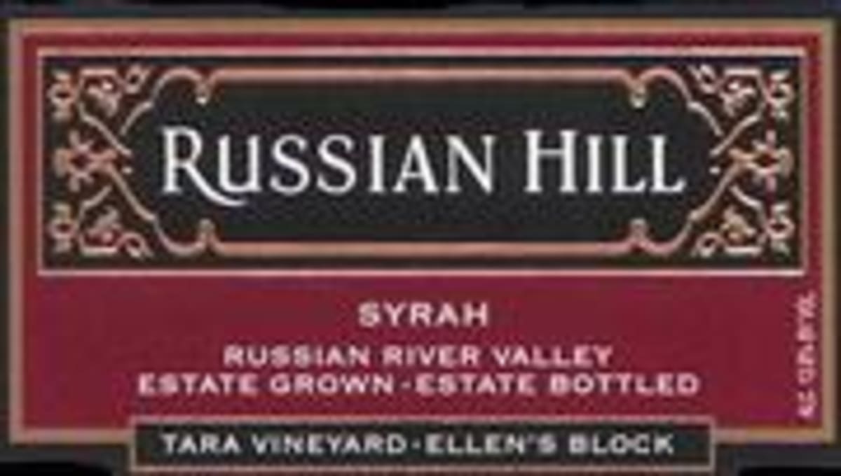 Russian Hill Tara Vineyard - Ellen's Block Syrah 2000 Front Label