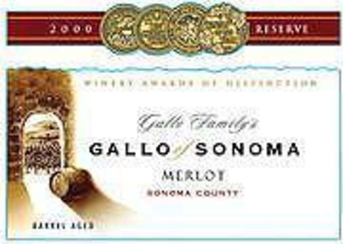 Gallo of Sonoma Merlot 2001 Front Label