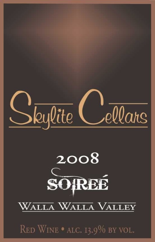 Skylite Cellars Soiree 2008 Front Label
