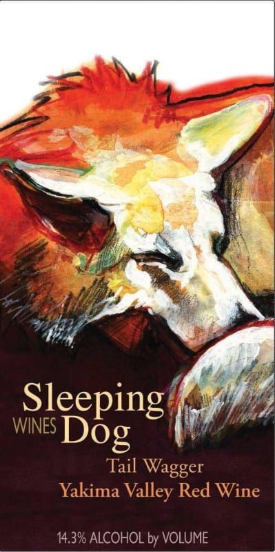 Sleeping Dog Wines Tail Wagger 2009 Front Label