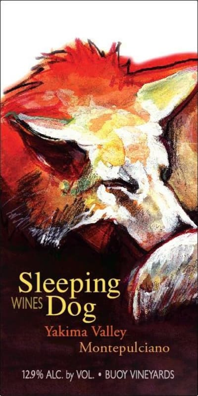 Sleeping Dog Wines Montepulciano 2012 Front Label