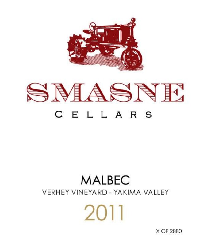 Smasne Cellars Malbec 2011 Front Label