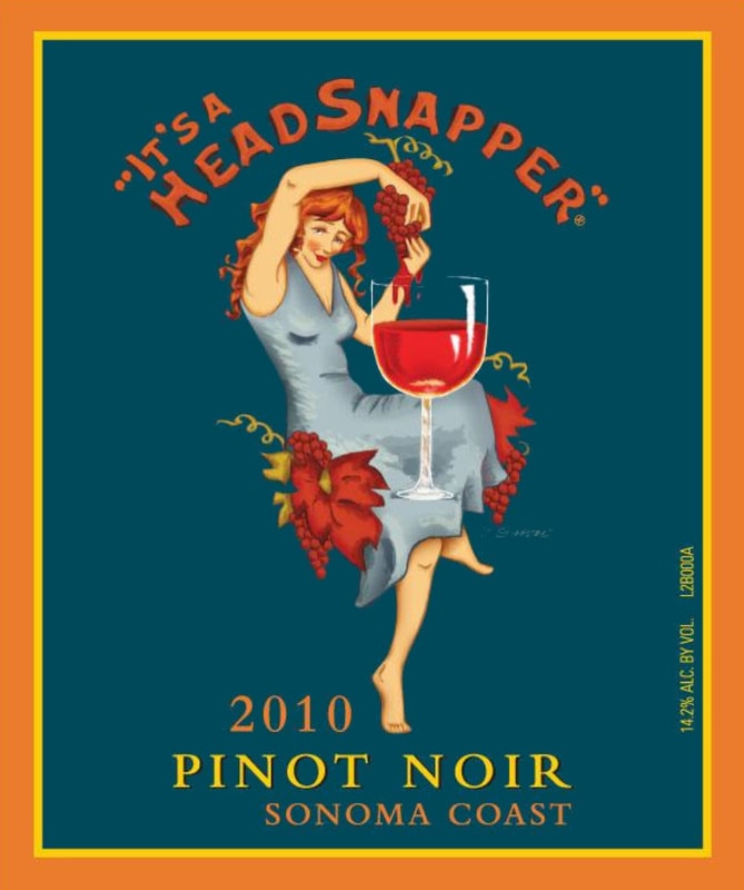 Headsnapper Wines Pinot Noir 2010 Front Label