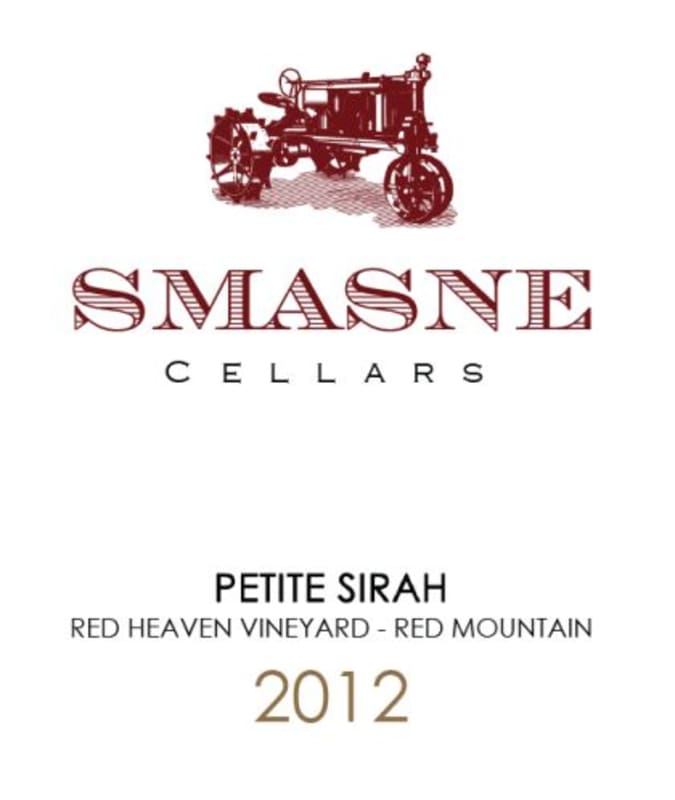 Smasne Cellars Heaven Vineyard Petite Sirah 2012 Front Label