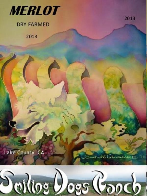 Smiling Dogs Ranch Merlot 2013 Front Label