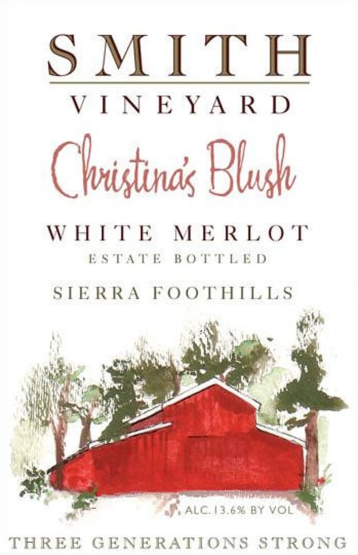 Smith Vineyard Christinas Blush White Merlot 2014 Front Label