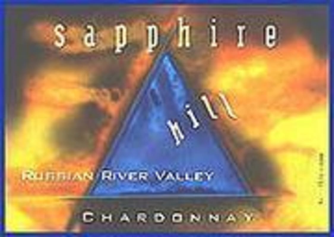 Sapphire Hill Vineyards Russian River Chardonnay 2000 Front Label