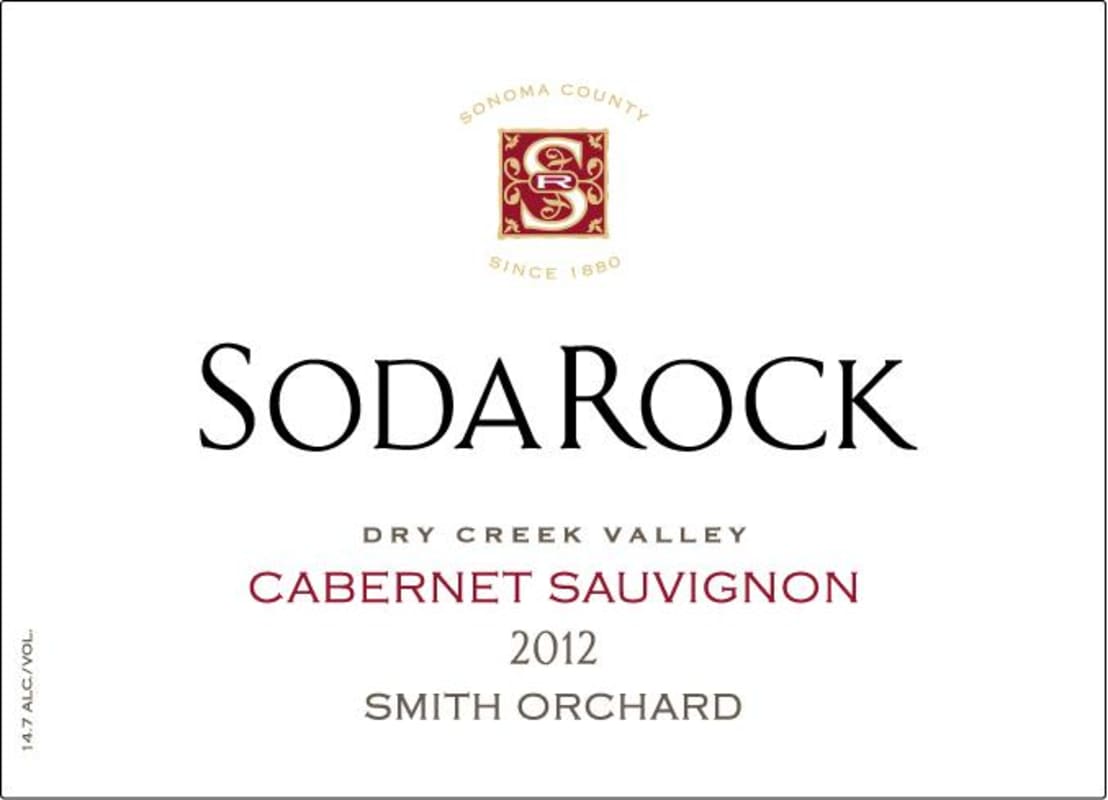 Soda Rock Winery Cabernet Sauvignon Smith Orchard 2012 Front Label