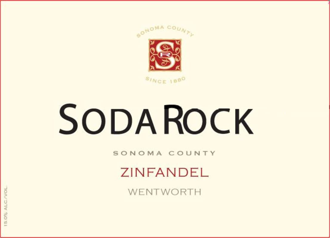 Soda Rock Winery Wentworth Zinfandel 2013 Front Label