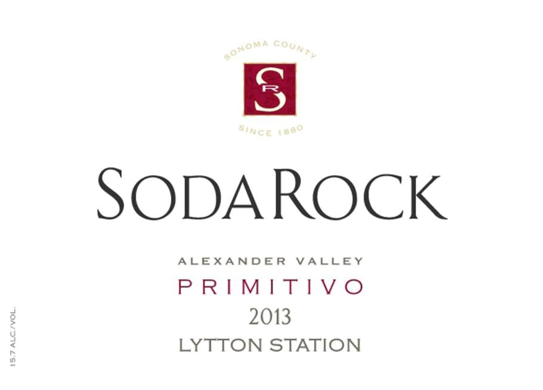 Soda Rock Winery Primitivo Lytton Station 2013 Front Label