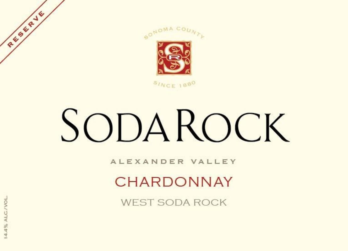 Soda Rock Winery Reserve Chardonnay 2012 Front Label
