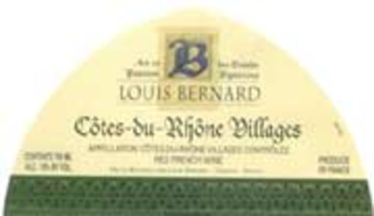 Louis Bernard Cotes du Rhone Villages 2001 Front Label