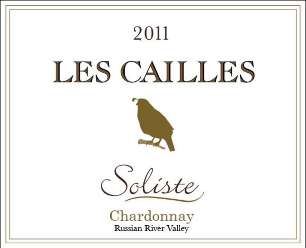 Soliste Cellars Les Cailles Chardonnay 2011 Front Label