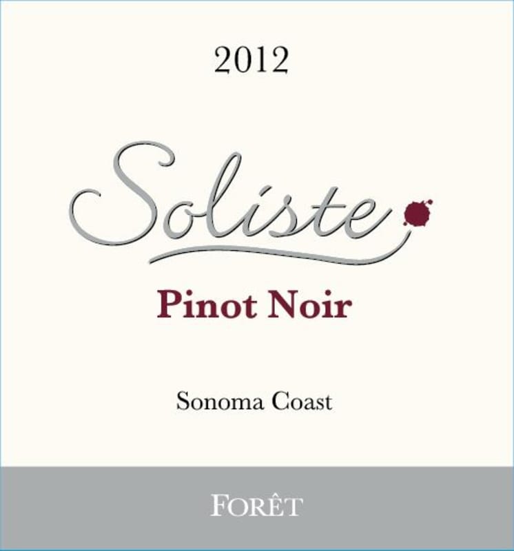 Soliste Cellars Foret Pinot Noir 2012 Front Label