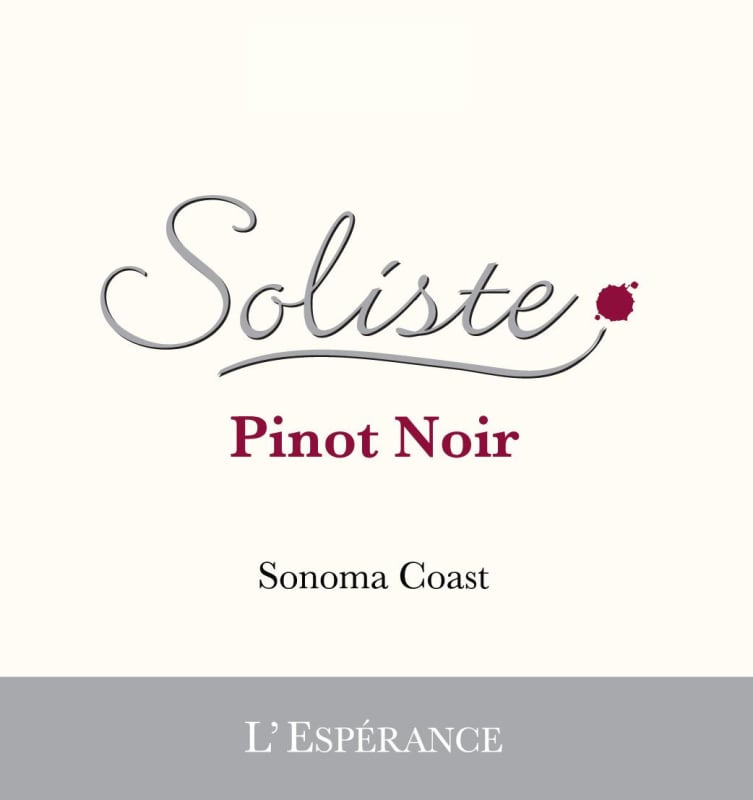 Soliste Cellars L Esperance Pinot Noir 2009 Front Label
