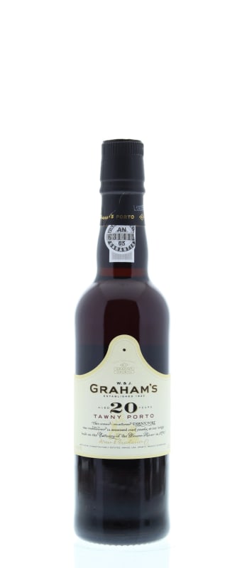 Graham's 20 Year Old Tawny Port (375ML half-bottle) Front Bottle Shot