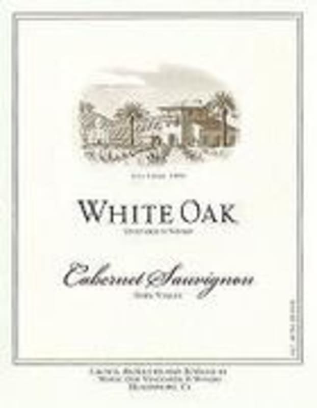 White Oak Cabernet Sauvignon 2000 Front Label