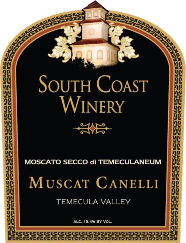 South Coast Winery Canelli Muscat 2014 Front Label