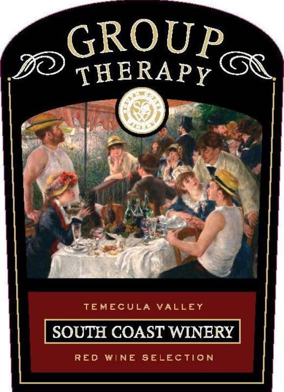 South Coast Winery Group Therapy 2010 Front Label