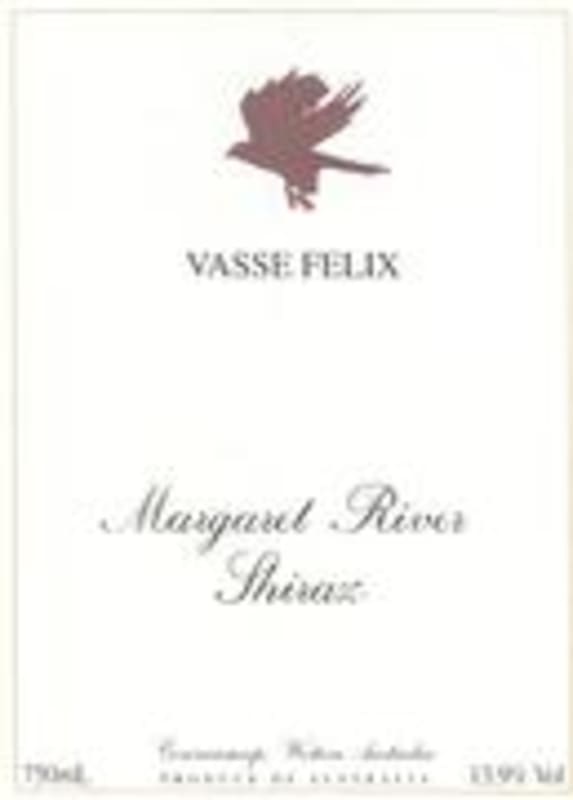 Vasse Felix Shiraz 2000 Front Label
