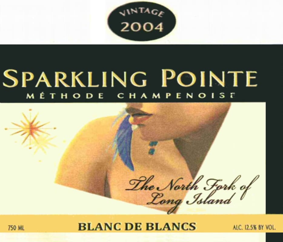 Sparkling Pointe Winery Blanc de Blancs 2004 Front Label