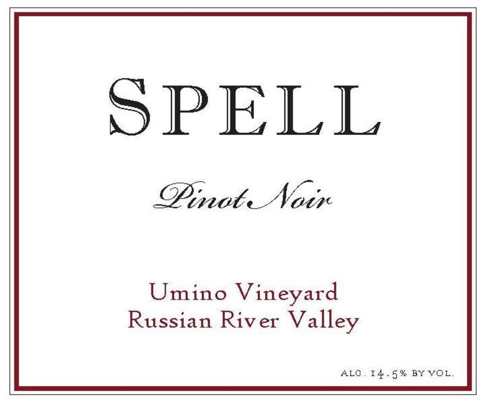 Spell Estate Umino Vineyard Pinot Noir 2014 Front Label