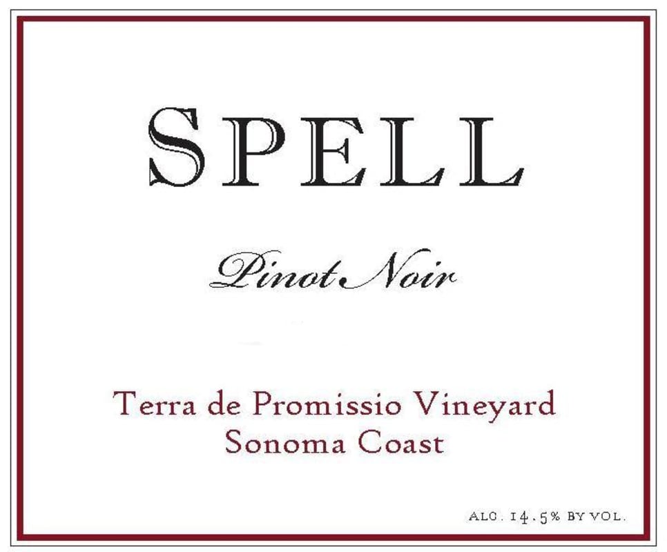 Spell Estate Terra de Promissio Vineyard Pinot Noir 2014 Front Label